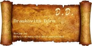 Draskovits Dóra névjegykártya
