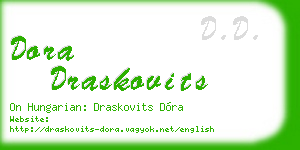 dora draskovits business card