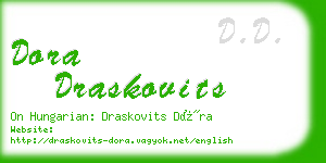 dora draskovits business card